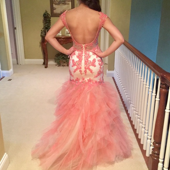 Mori Lee Mermaid Prom Dress, Size 2, Backless - Picture 5 of 8